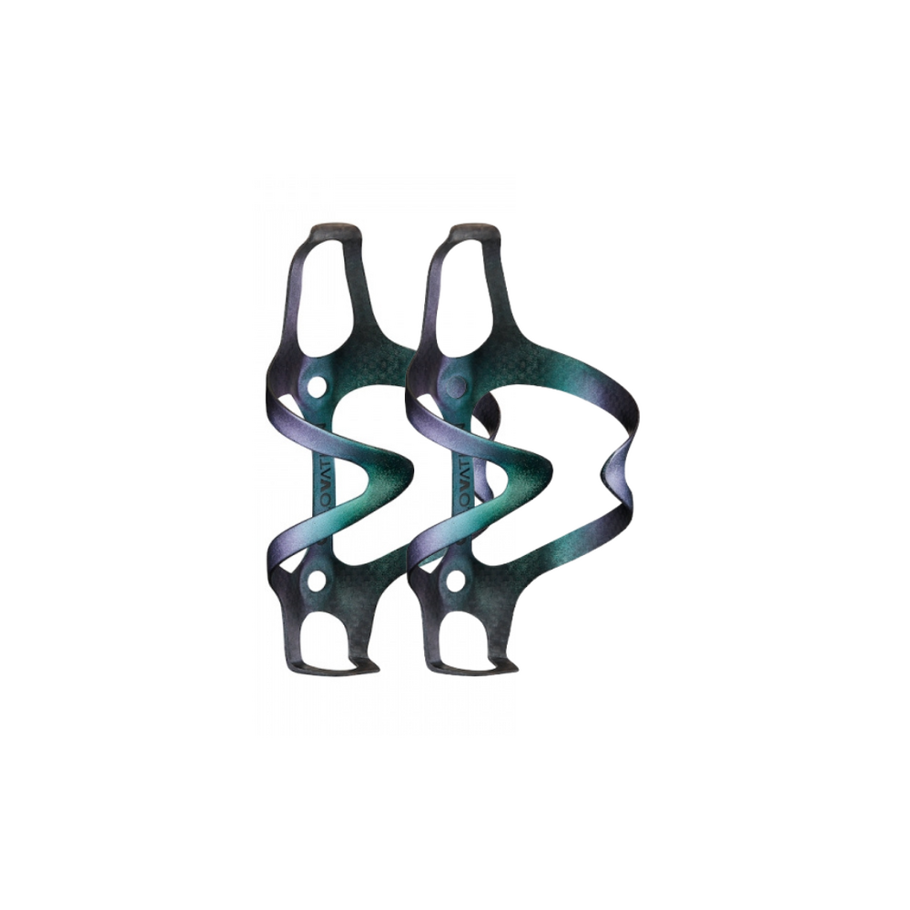 Ciclovation Premium Carbon Bottle Cages - Cosmic Haze Emerald (Pair)